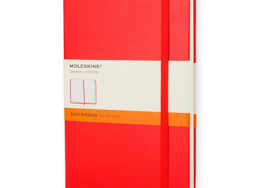 Блокнот Moleskine Classic Large A5+ 120 листов красный в линейку на сшивке (130x210 мм)